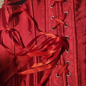 FASHION Boned Red Cincher Corset 2XL